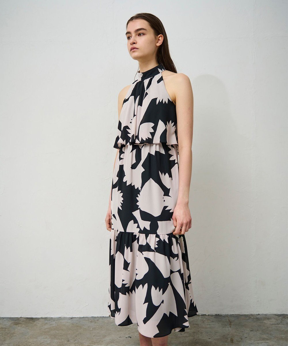 GRACE CONTINENTAL キカプリントホルタードレス 