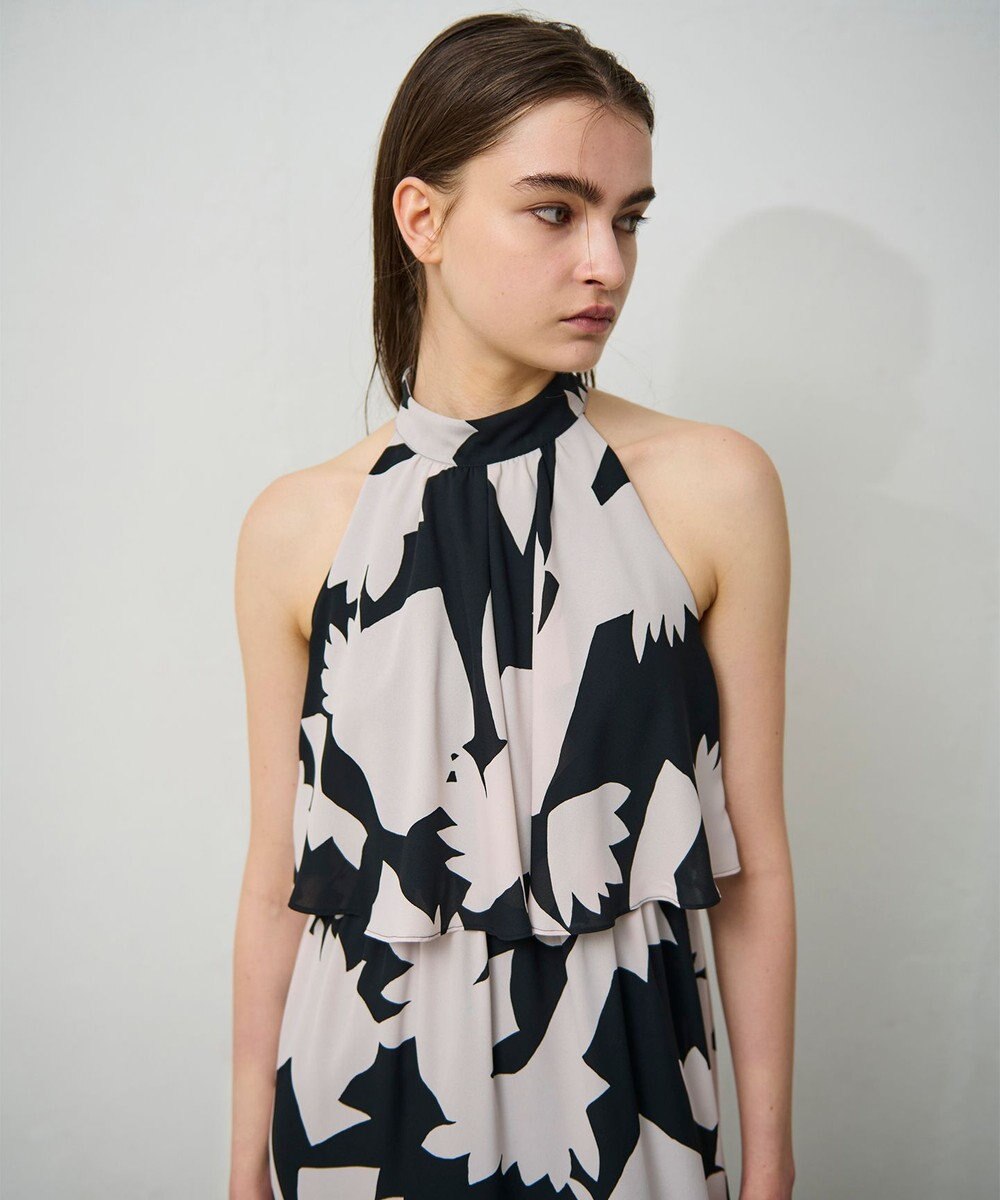 GRACE CONTINENTAL キカプリントホルタードレス 