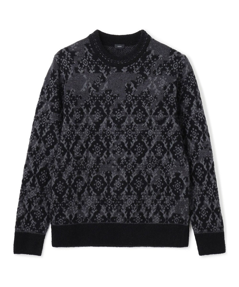 JOSEPH HOMME オーナメントブークレ　クルーネックニット 