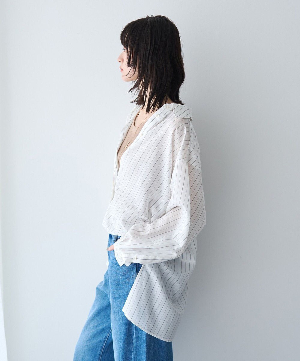 YECCA VECCA バック釦シアーシャツ 