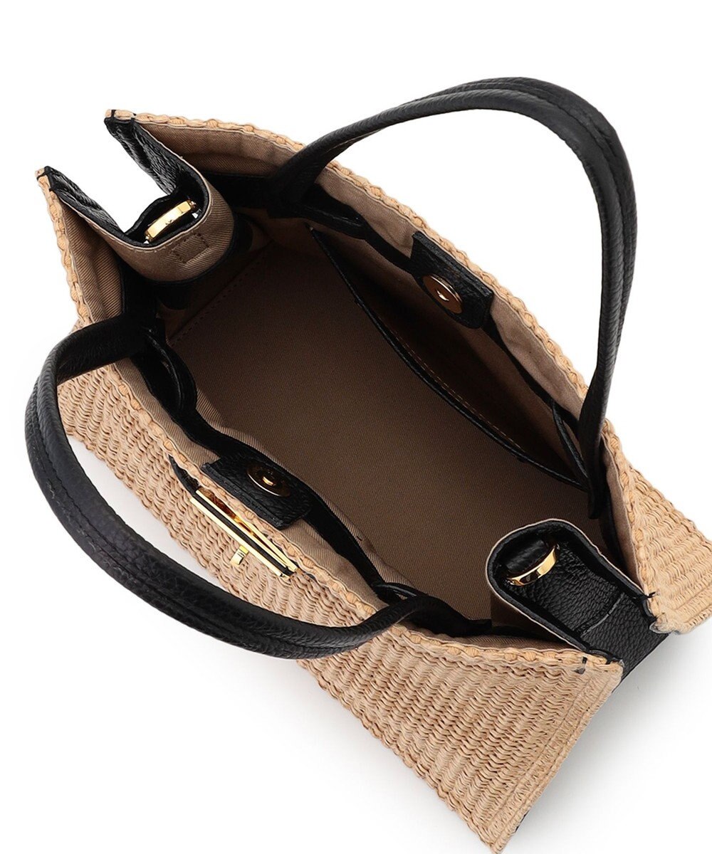 23区 【先行予約】VIOLAd'ORO イタリアンラフィアシート ベルトデザイン 2WAYトートバッグ 