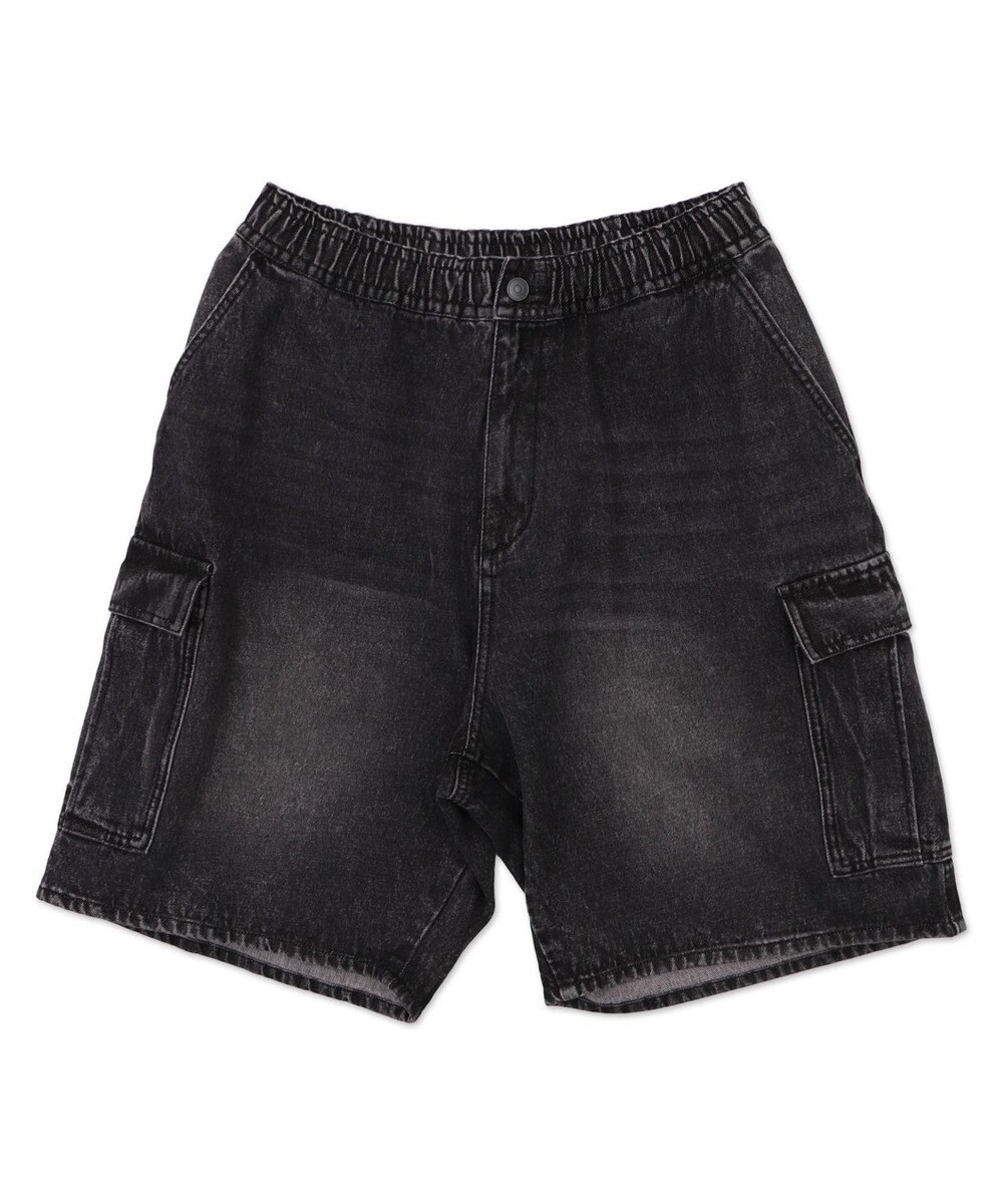 WEGO 【SMLサイズ展開】イージーバギーデニムカーゴショーツ 