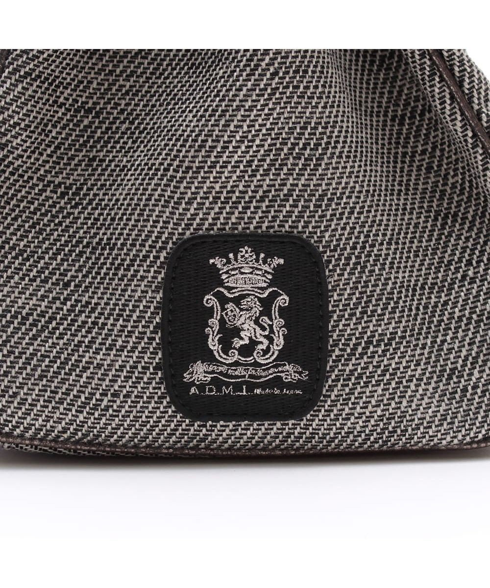 A.D.M.J. リネンラメクロス/前金具付トート32cm(Dカン＋) 