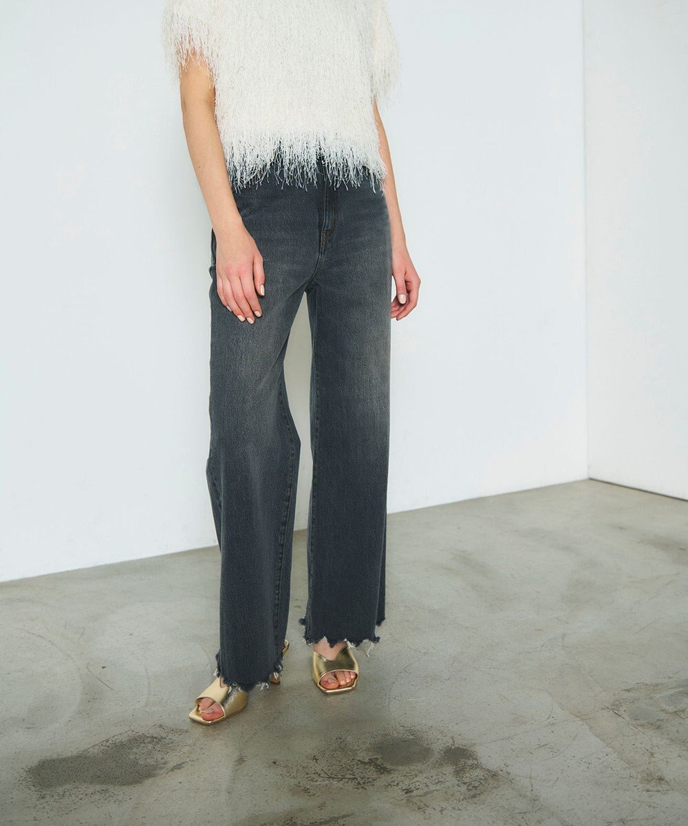 GRACE CONTINENTAL ルーズフレアデニムパンツ 