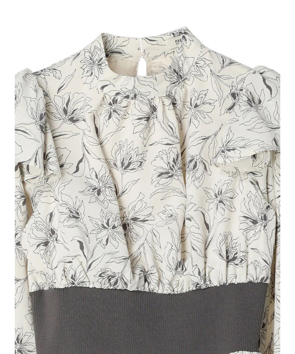 earth music&ecology リブドッキングフラワーワンピース 