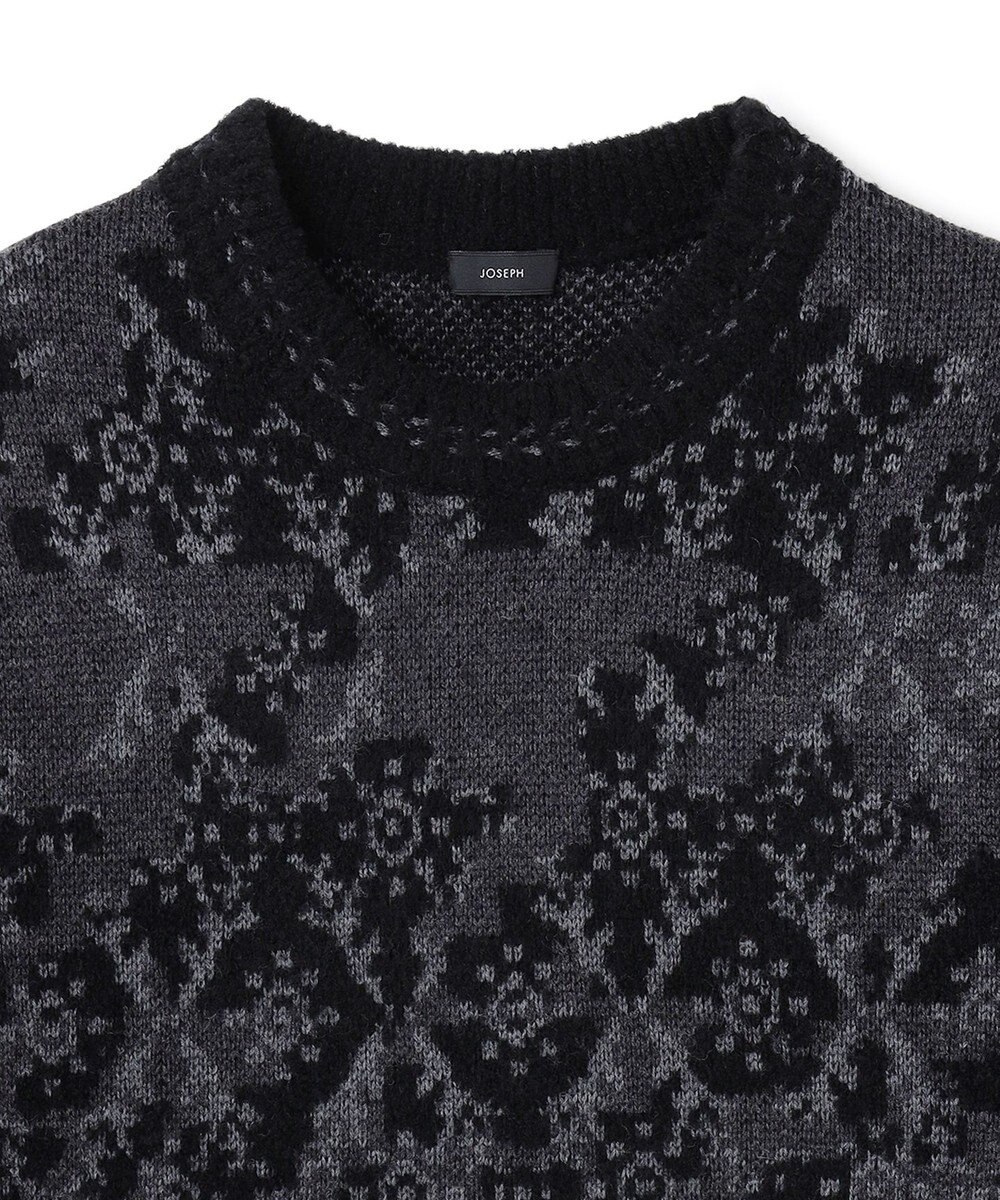 JOSEPH HOMME オーナメントブークレ　クルーネックニット 