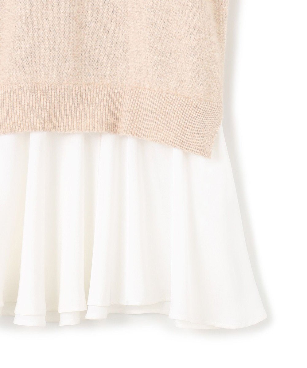 23区 L 【23区×Oggiコラボ】フレアサテンコンビ ラメニット 