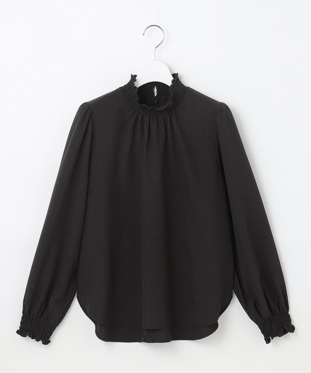 Feroux 【洗える】スタンドネックブラウス 