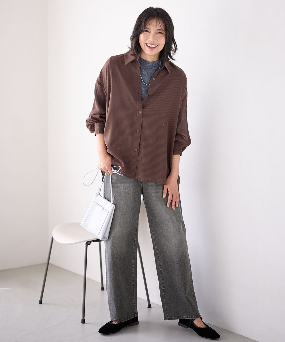 ANY L 【洗濯機可】シアーシャツ 