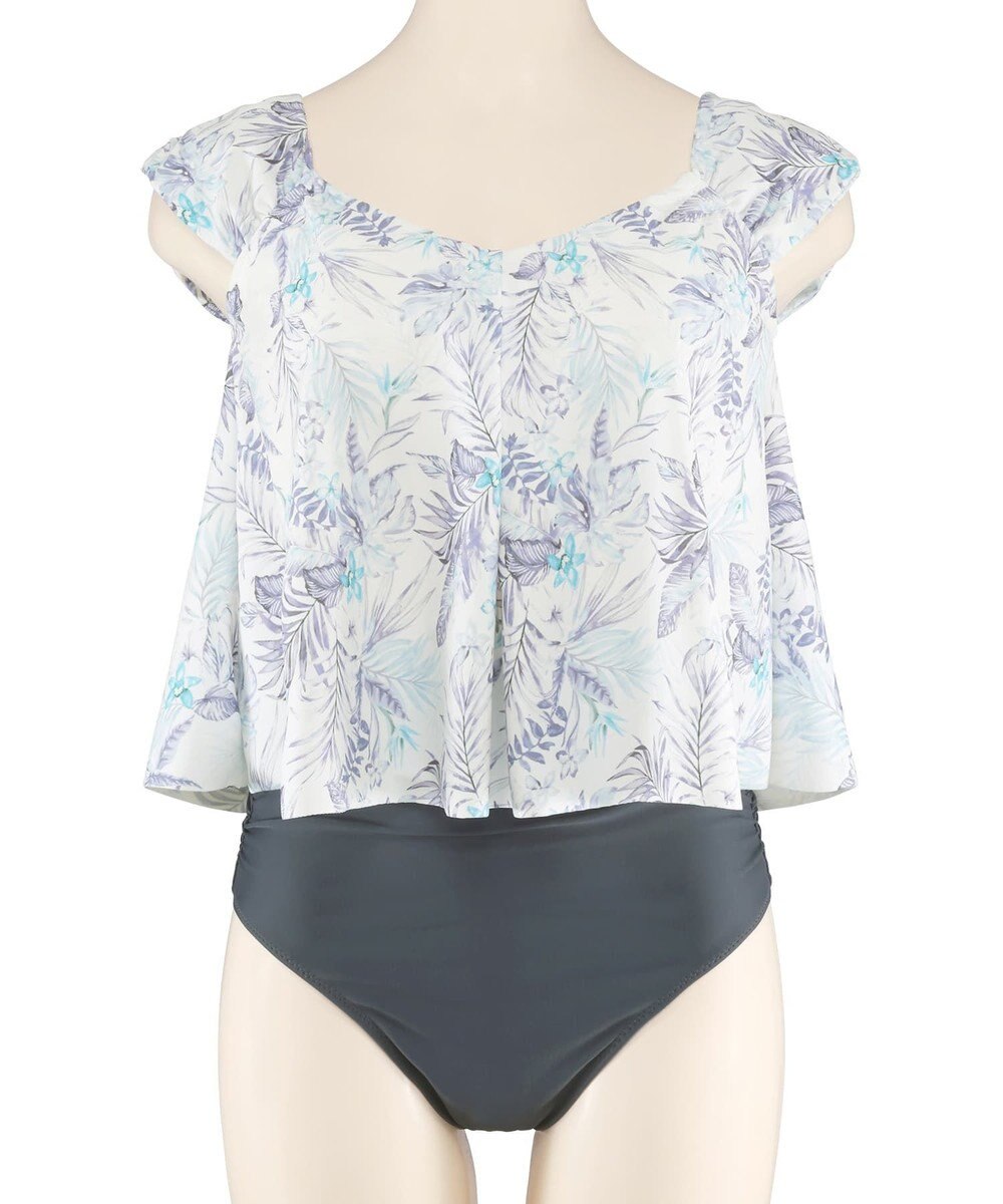 San-ai Resort（三愛水着楽園） プリントワンピ見えビキニ　9M・11L　【San-ai Resort（サンアイリゾート）】 