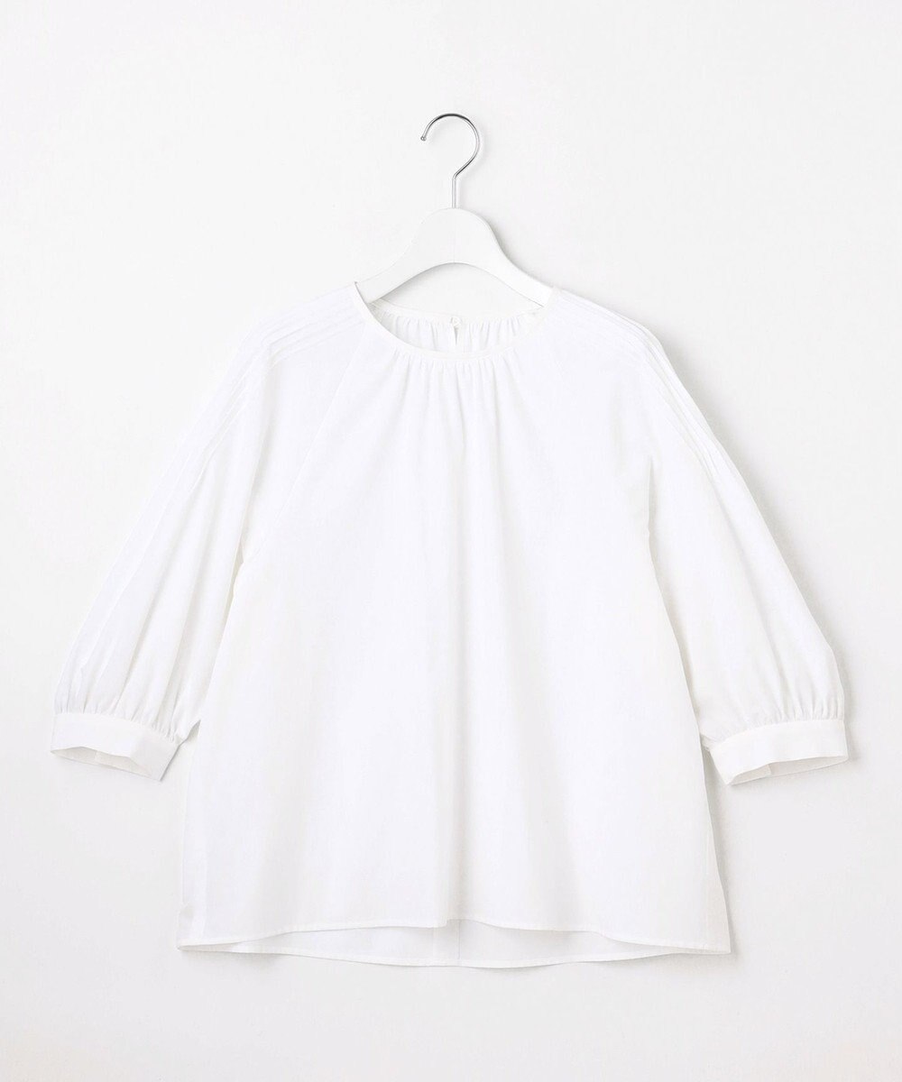 自由区 【カタログ掲載】シアーソフトシャンブレークロップド丈 ブラウス 