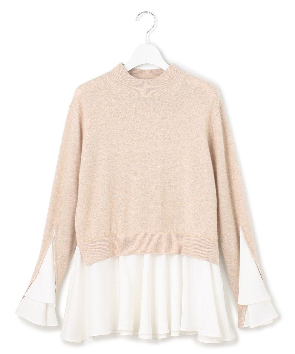 23区 L 【23区×Oggiコラボ】フレアサテンコンビ ラメニット 