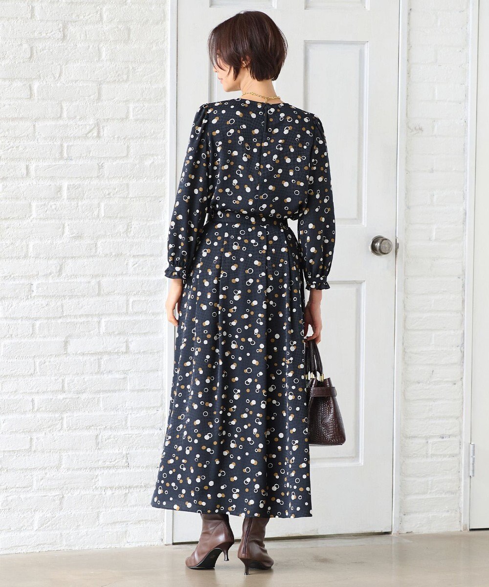 自由区 【セットアップ対応・洗える】ドットプリント スカート 