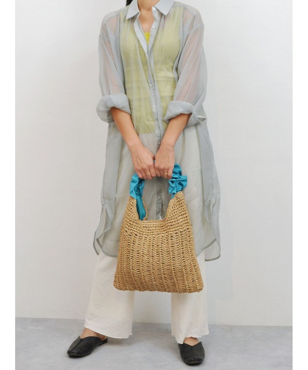 UNBILLION cachecache フリルワンハンドルペーパー手編みトート 