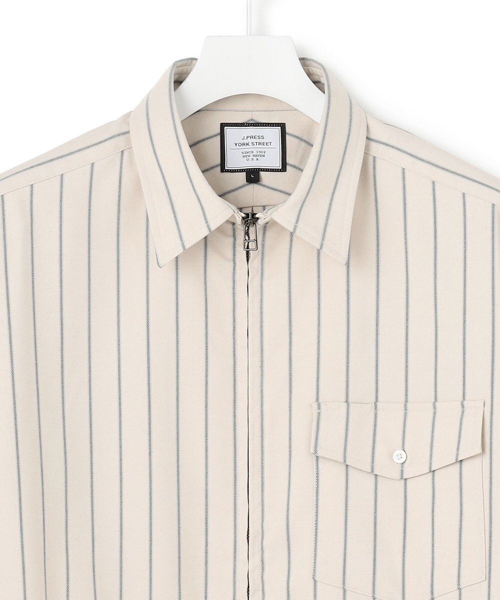 J.PRESS YORK STREET 【UNISEX】フロントジップ シャツ 