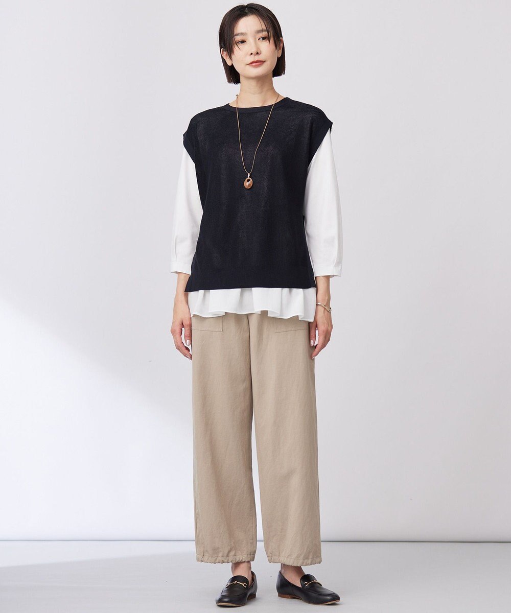 J.PRESS LADIES 【WEB限定カラーあり】スムースジャージー フレアー カットソー 