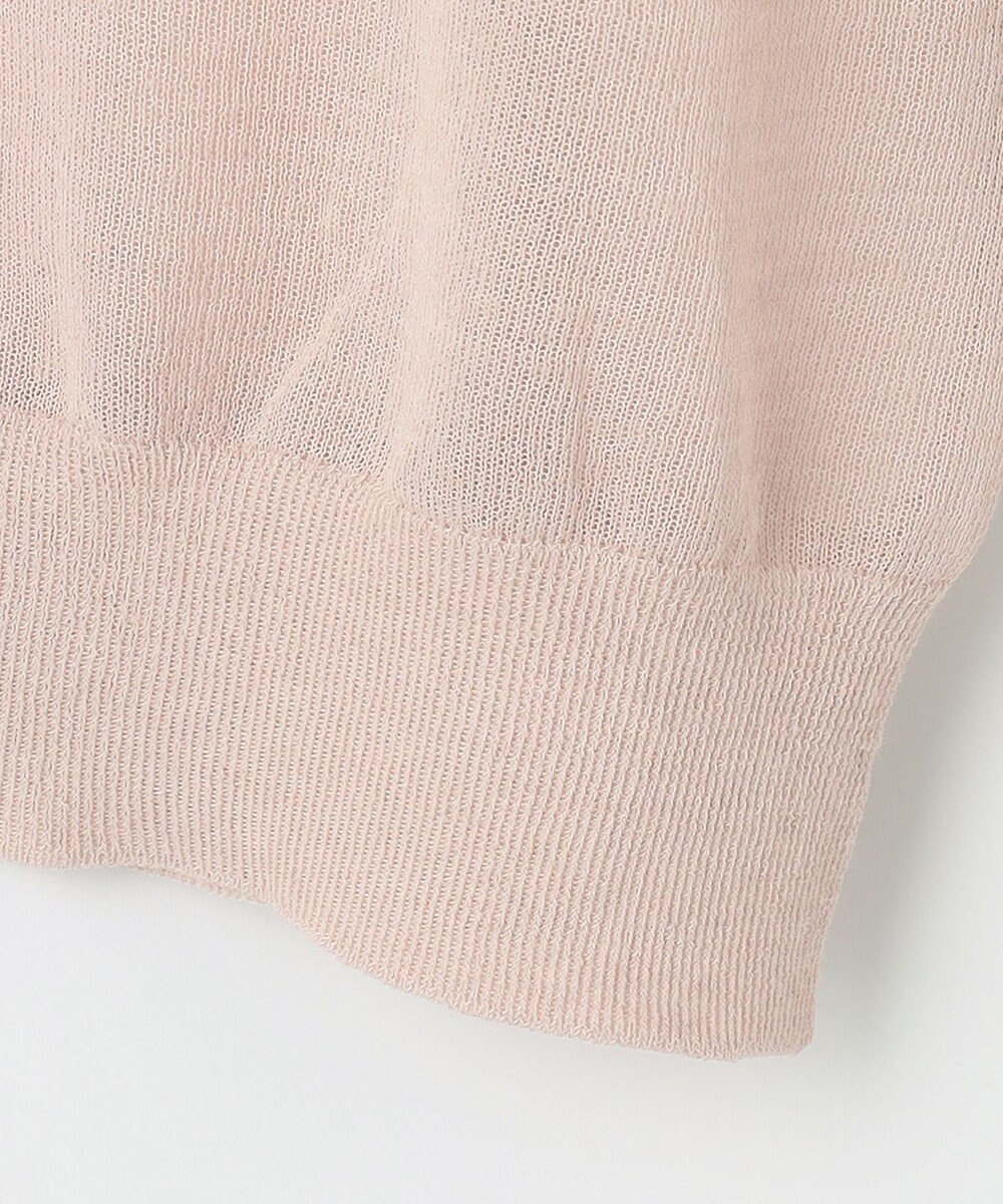 J.PRESS LADIES L 【洗える】LINEN MIX SHEER Vネック カーディガン 