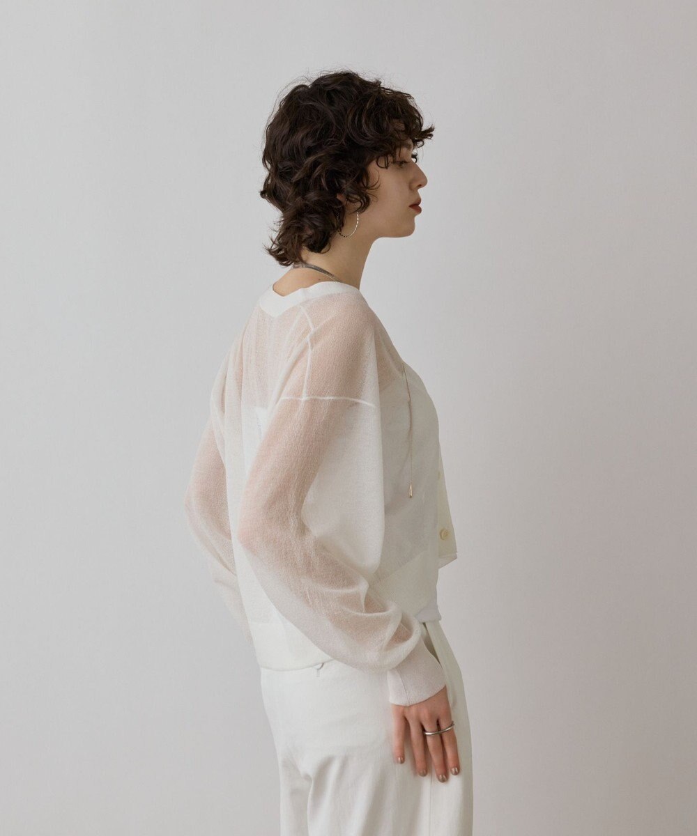 GRACE CONTINENTAL シアージョーゼットカーディガン 