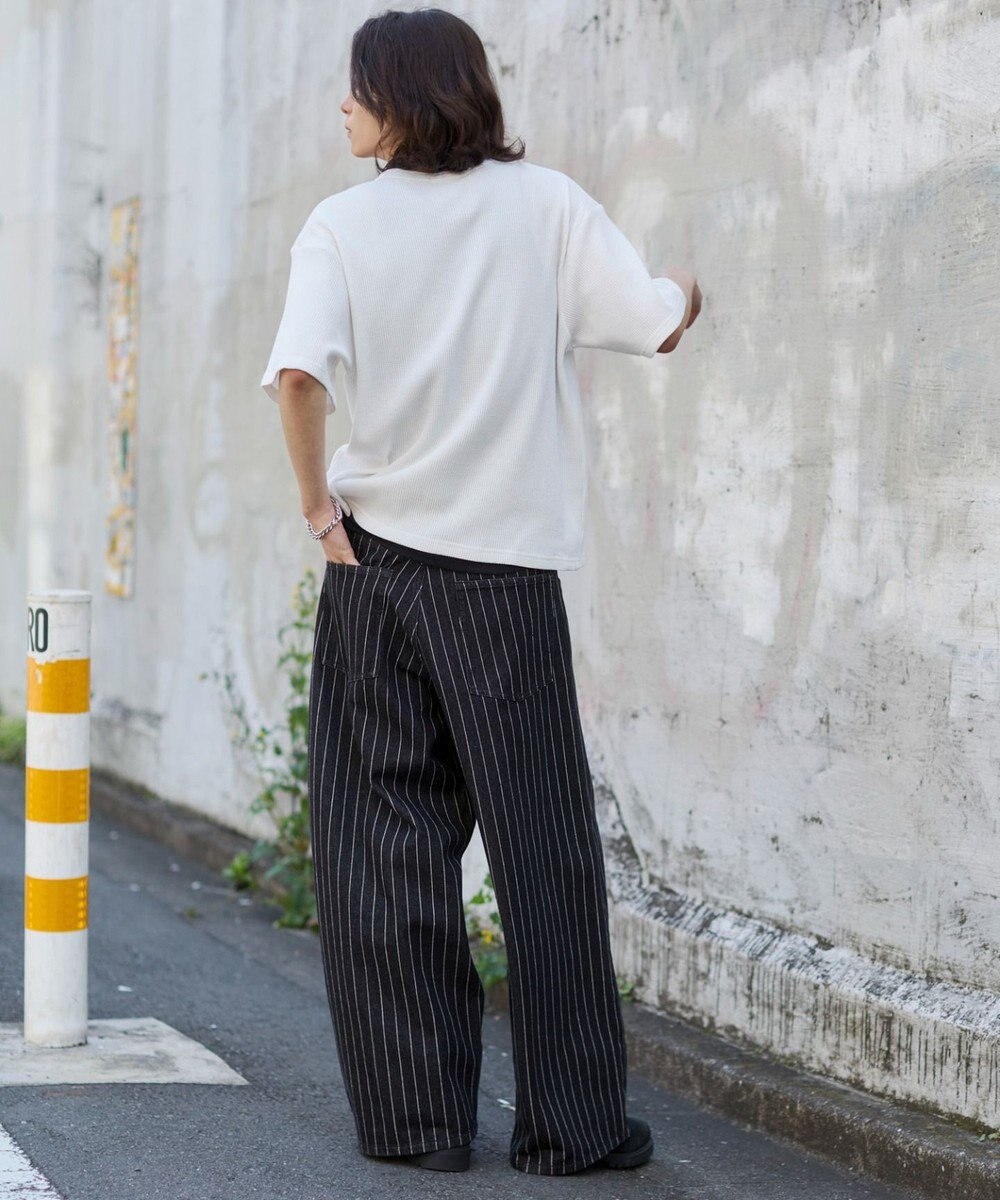 WEGO 【ユニセックス着用ITEM/MLサイズ展開】ワッフルヘンリーネックT（SS） 