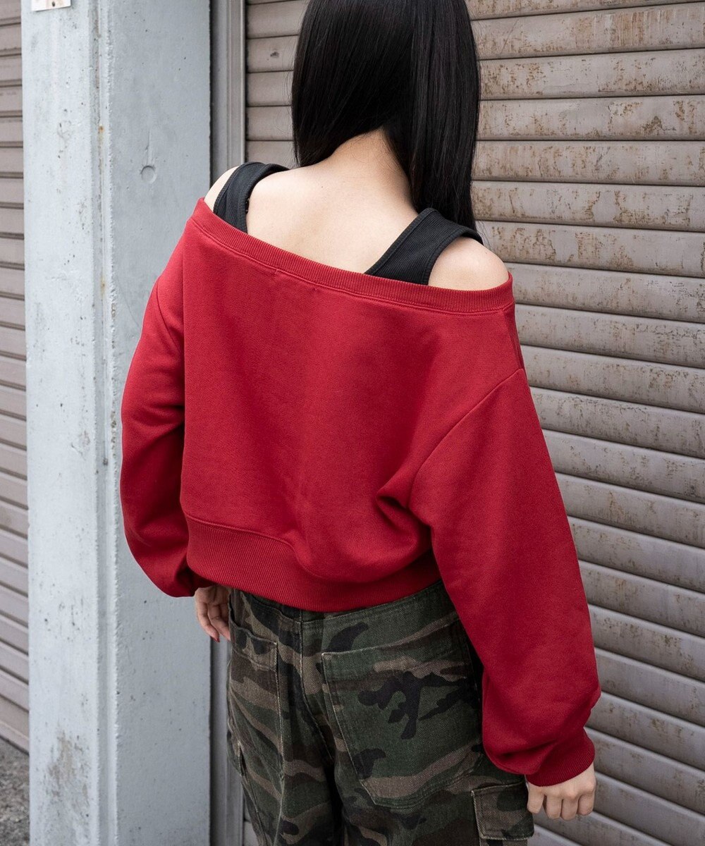 WEGO ドッキングオフショルショートスウェット 