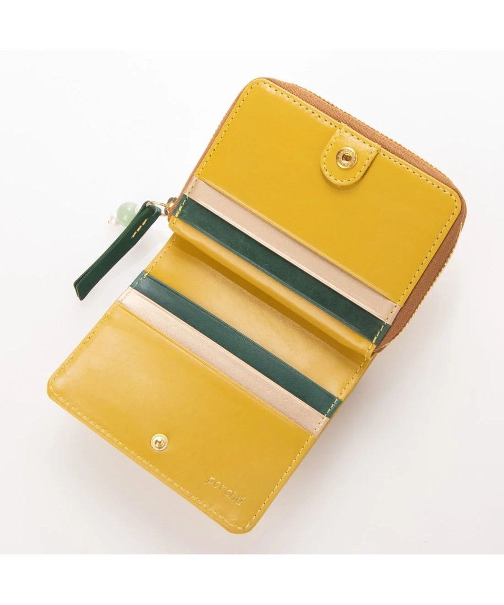 UNBILLION perche ジェムストーンチャームハーフラウンドウォレット 