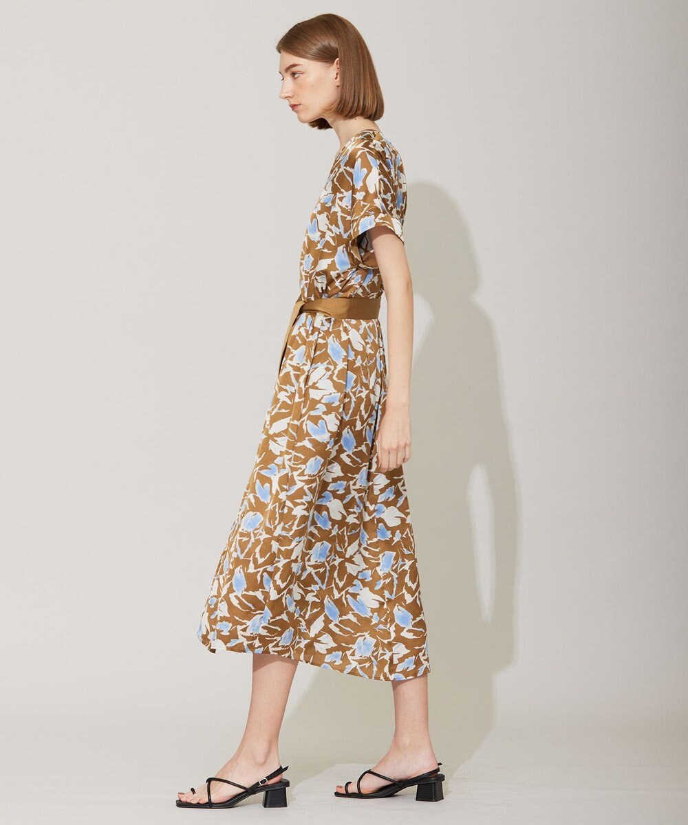 ICB 【洗える】 ウォーターフラワープリント ワンピース 