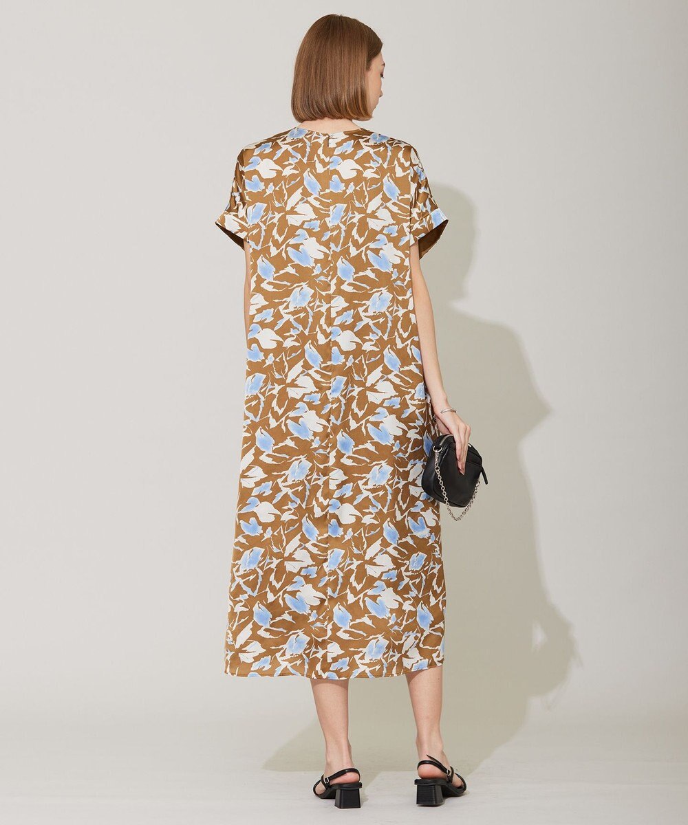 ICB 【洗える】 ウォーターフラワープリント ワンピース 