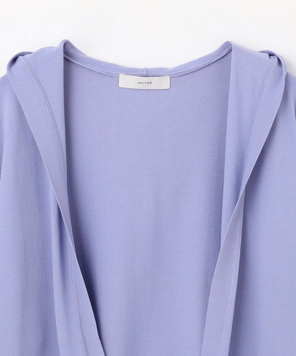 ANY L ニットフーディーカーディガン 