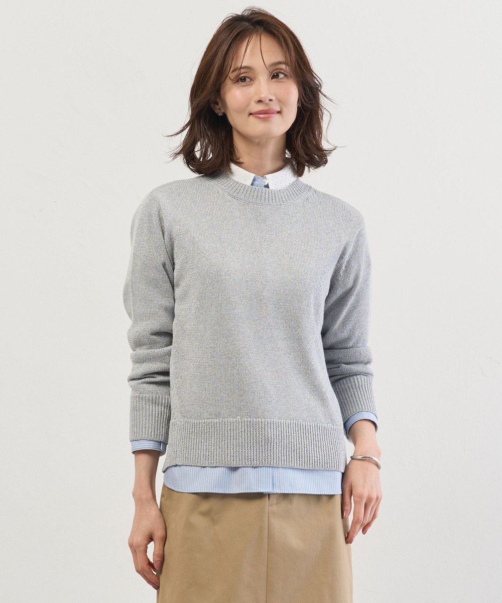 J.PRESS LADIES S Reeves Shine クルーネック ニット 