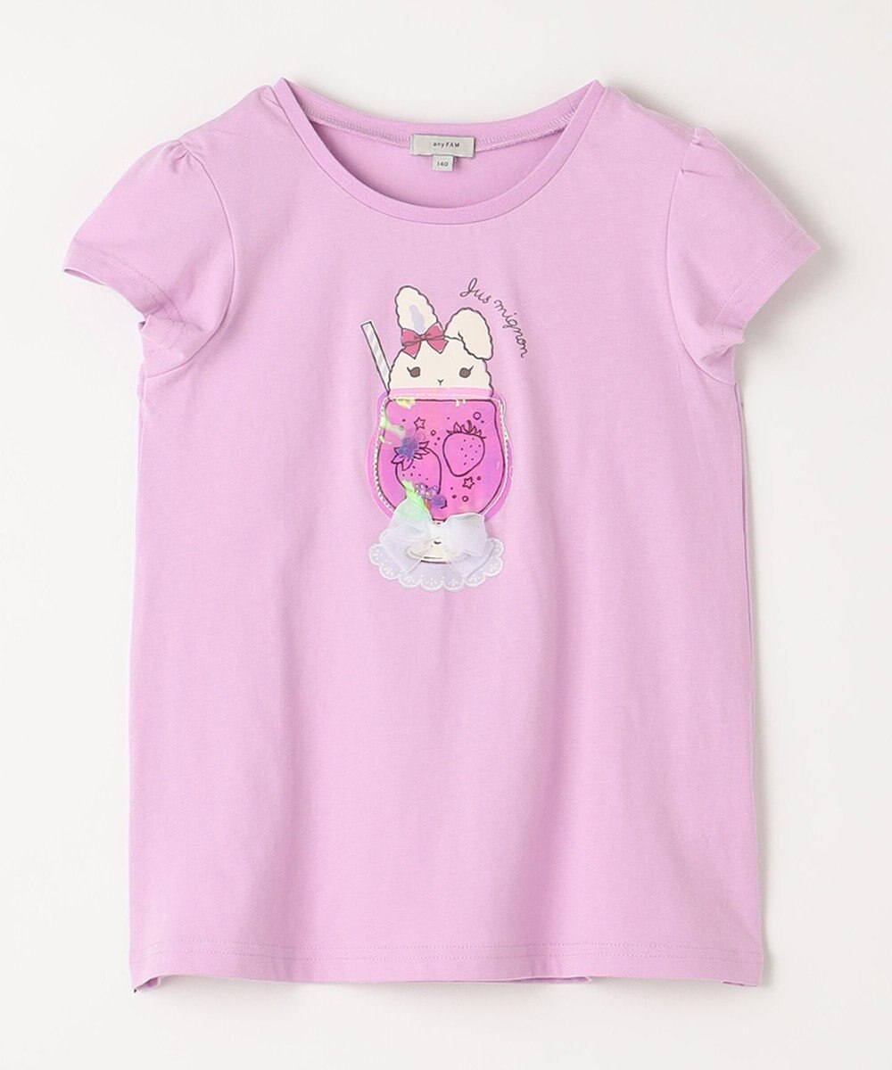 ANY KIDS シャラシャラ ビーズ入り Tシャツ 