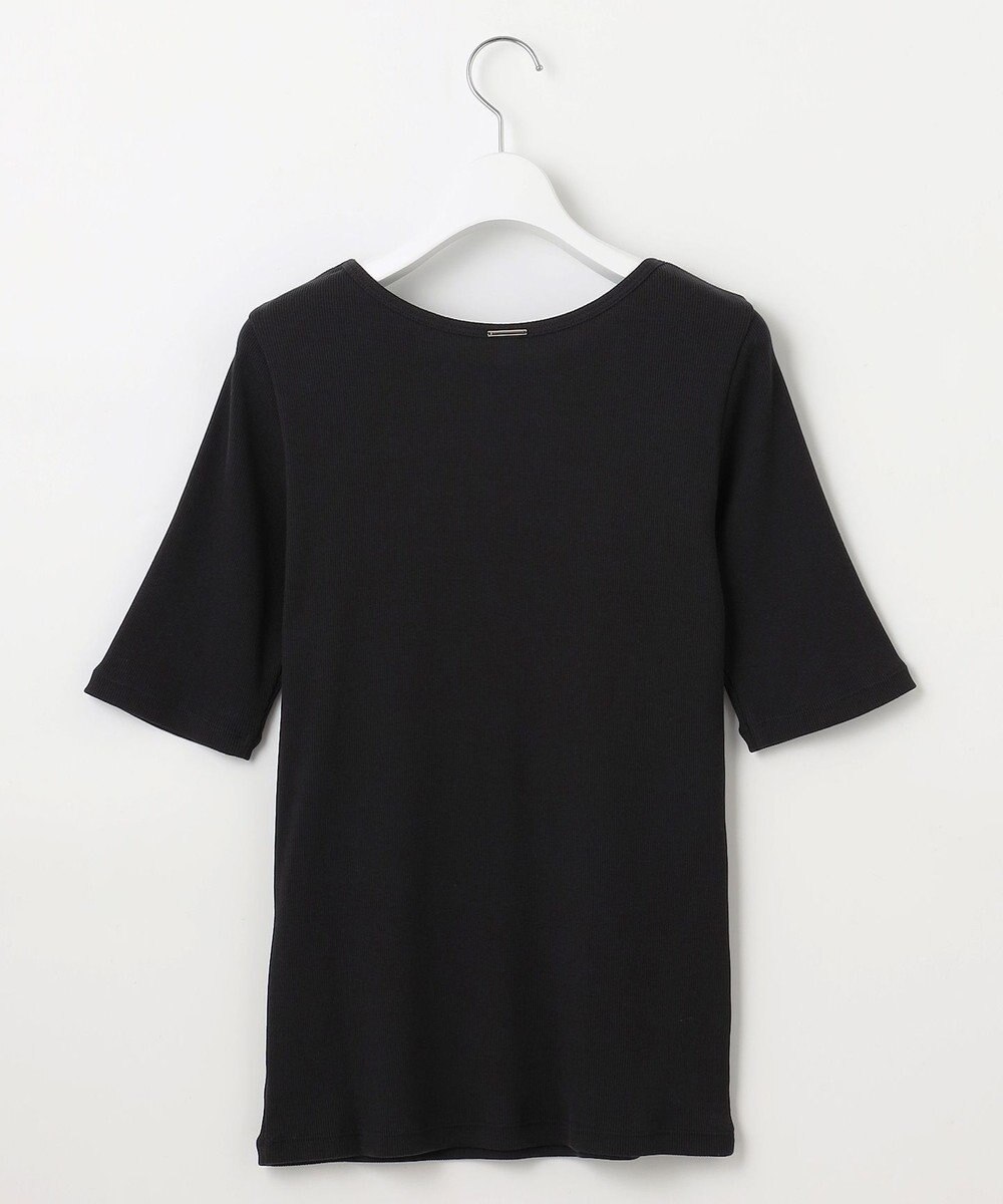 自由区 【洗える】ソフトリブ5分袖 Tシャツ 