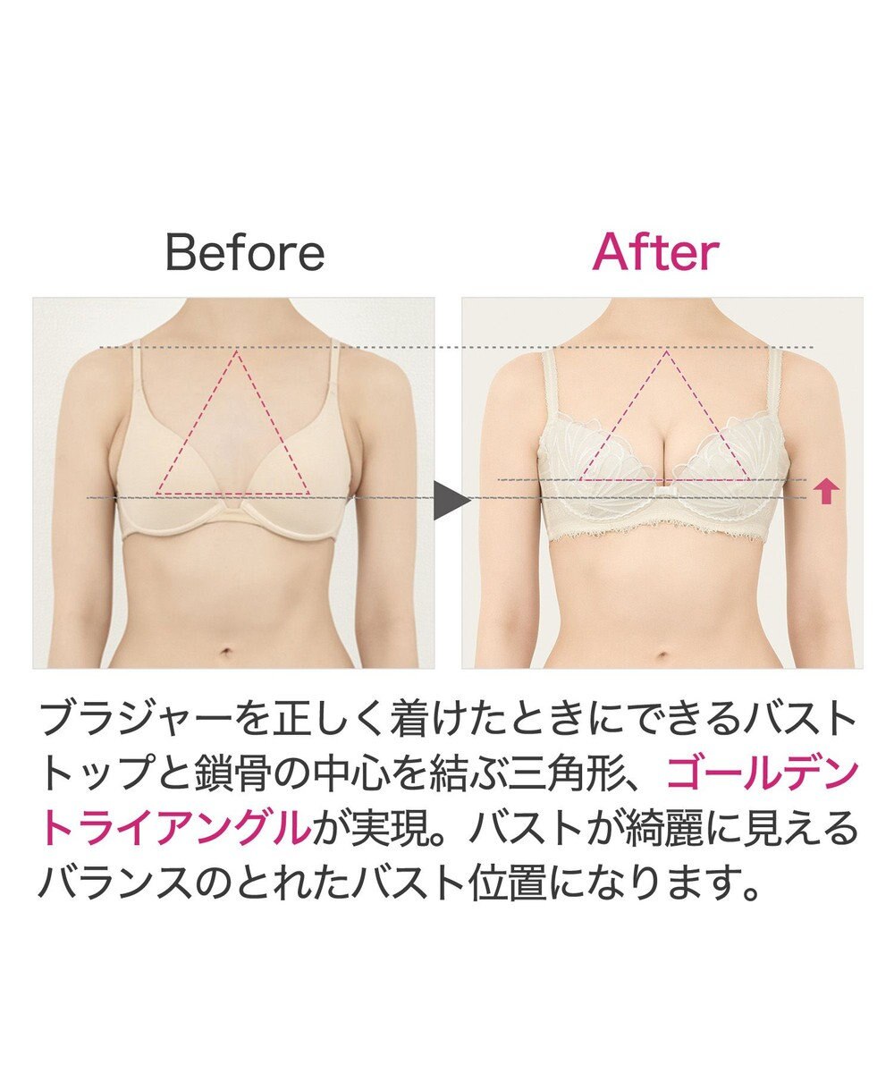 BRADELIS New York 【BRADELIS New York / 育乳補整ブラ・STEP2 寄せる】ローズステップ2ブラ24S1 脇高設計でスッキリ補正 