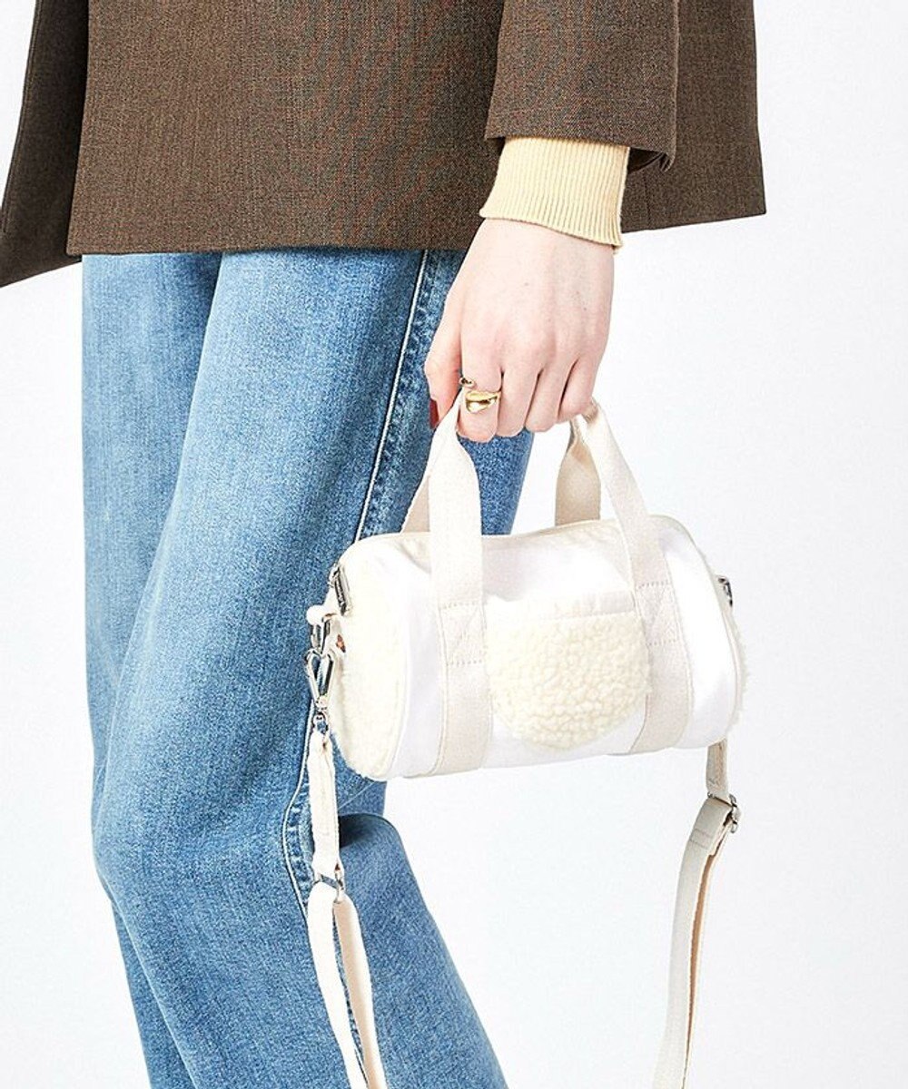 LeSportsac DENIM ROLL BAG/ホワイトデニム/クリームシェルパ 