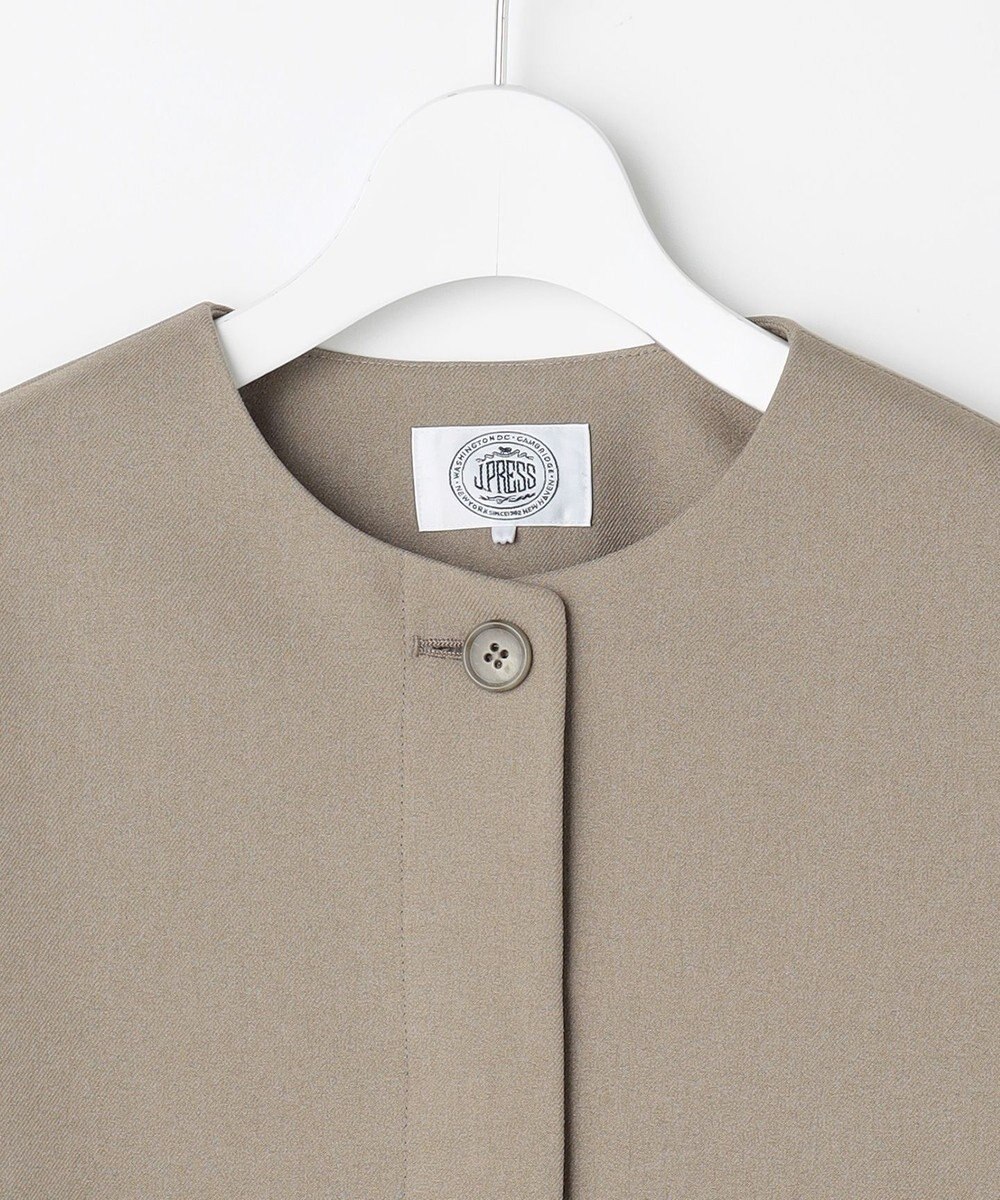 J.PRESS LADIES S 【WEB限定カラーあり】ツムギートflannel ノーカラー ジャケット 