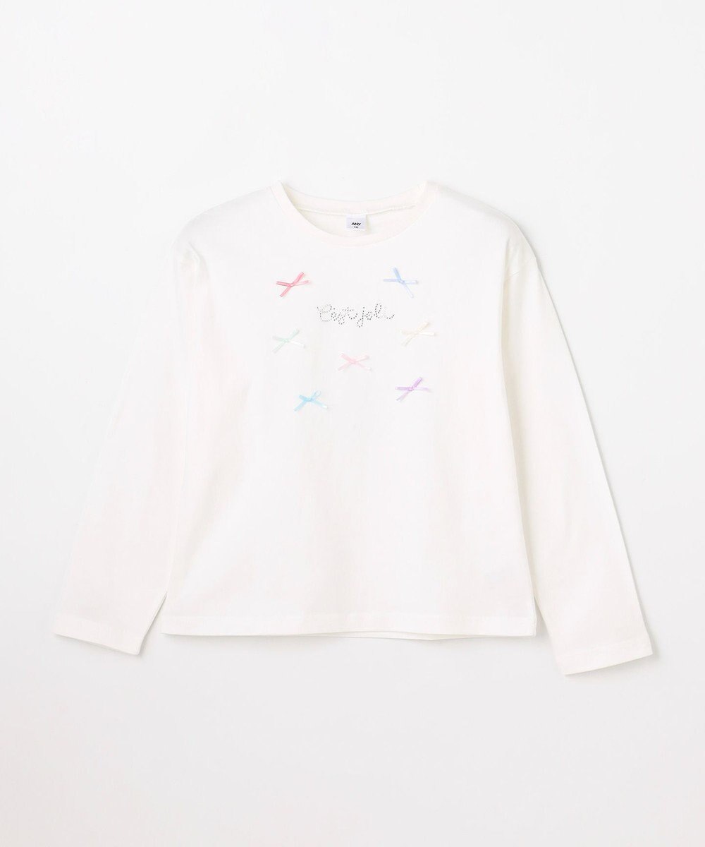 ANY KIDS 【綿100%】リボンアソート 長袖Tシャツ 