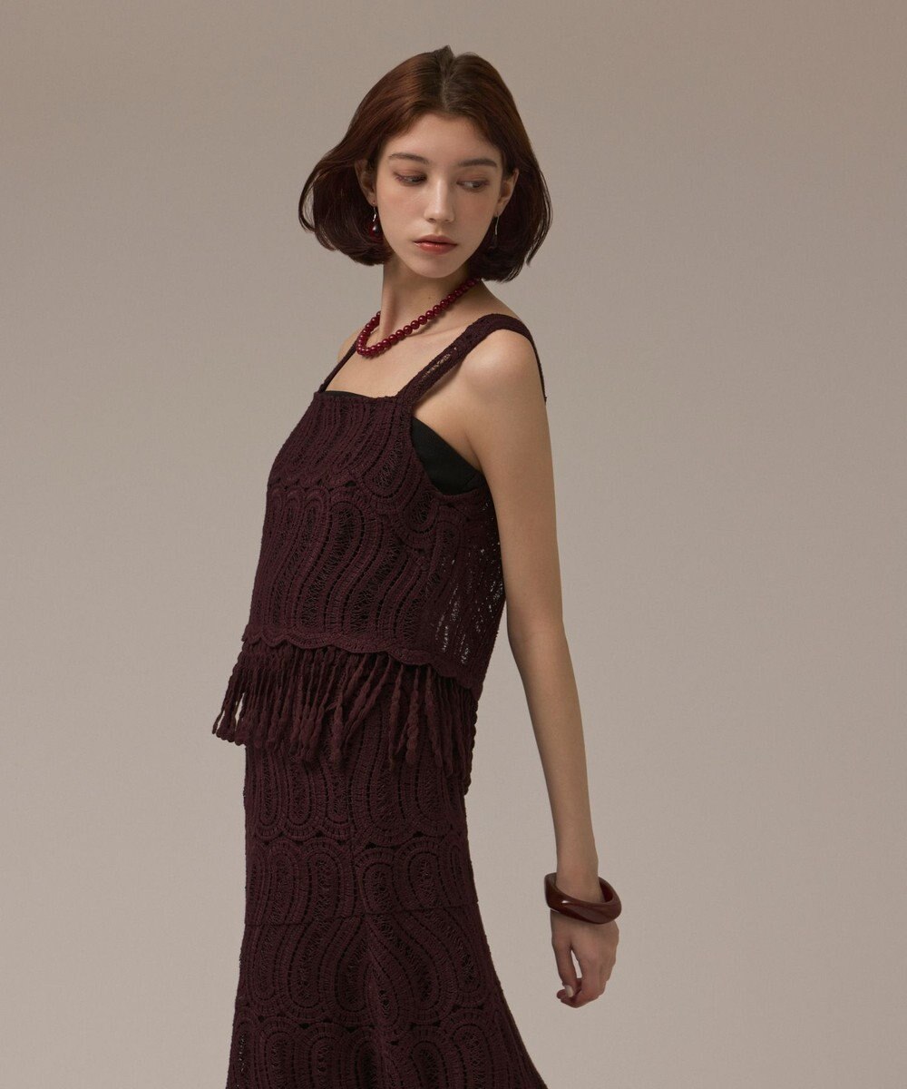 GRACE CONTINENTAL クロシェレースキャミ 