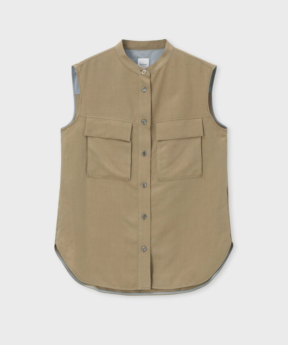 Paul Smith レーヨンドレープ ノースリーブ シャツ 