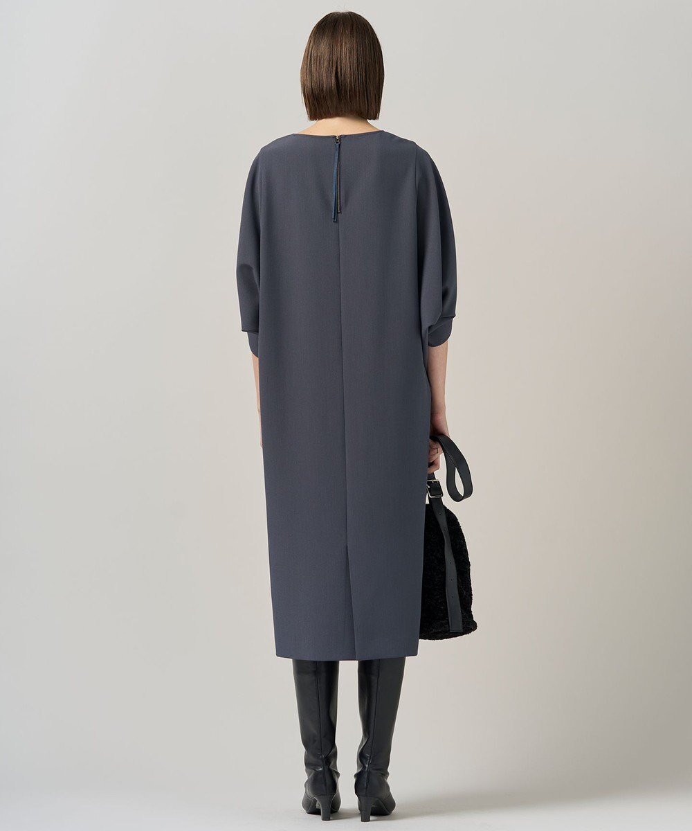ICB 【洗える】 ウールライクストレッチ ドルマンスリーブワンピース 