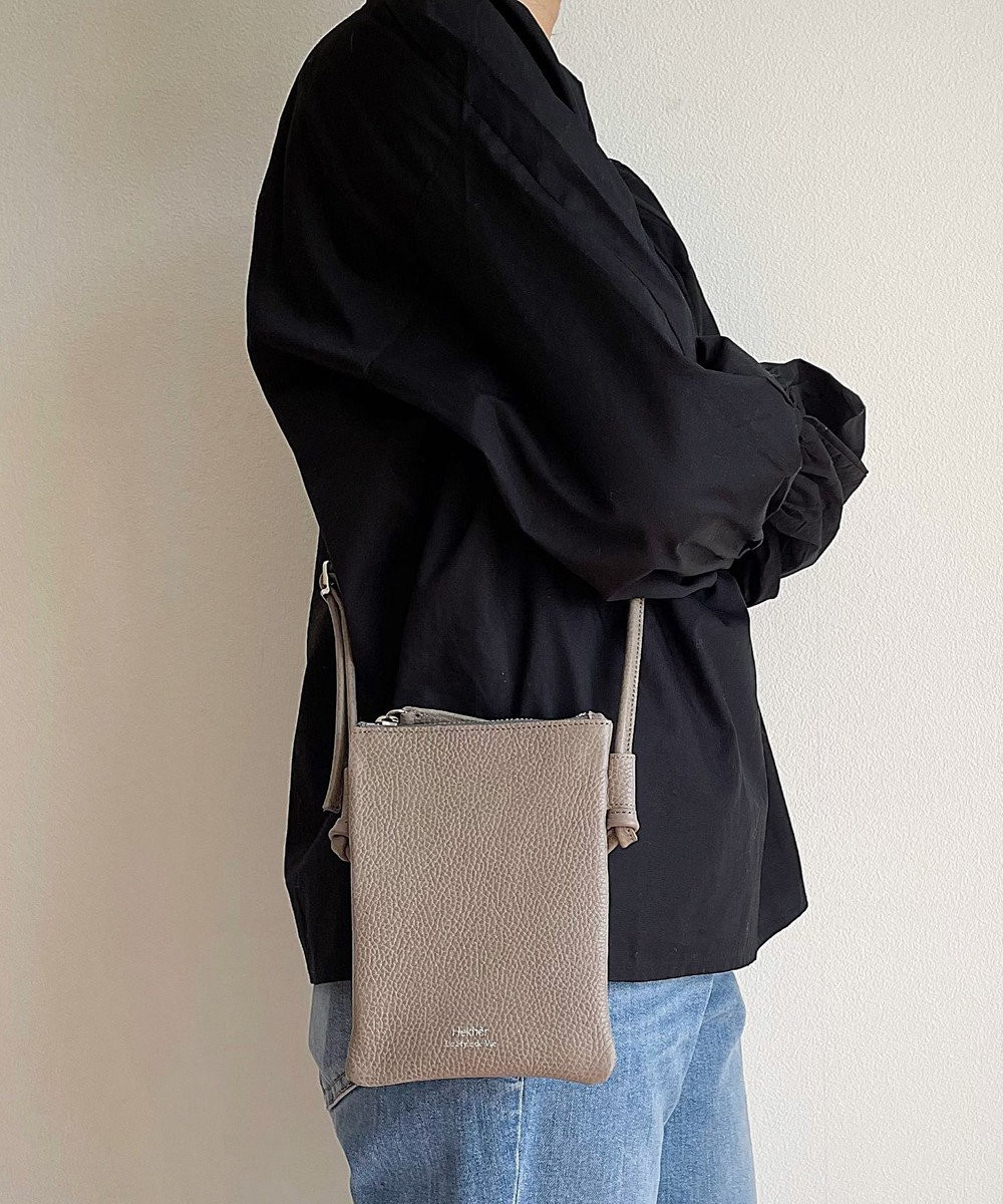 Hekhèr Le Style de Vie 新色追加【日本製】シュリンクレザー スマートフォンポシェット 