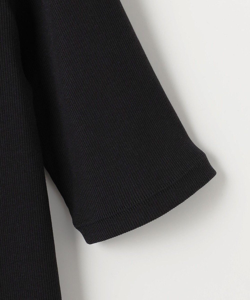 自由区 【洗える】ソフトリブ5分袖 Tシャツ 