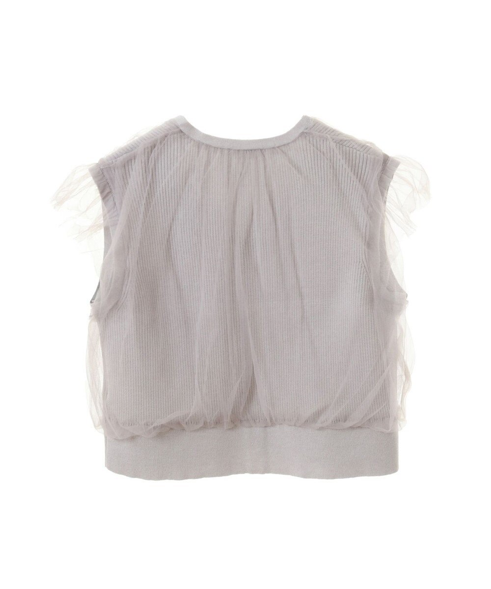 earth music&ecology チュールドッキングノースリカーディガン 