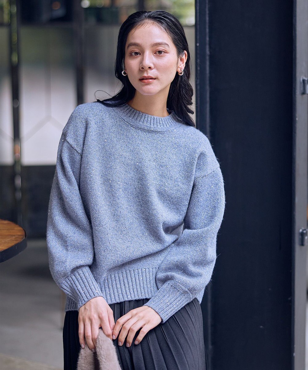 ANY スパンコールニット 