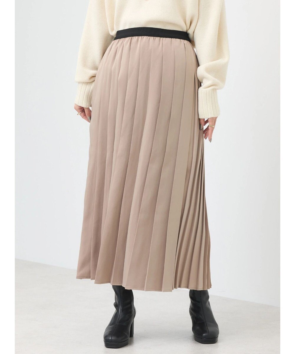 earth music&ecology サテンプリーツスカート 