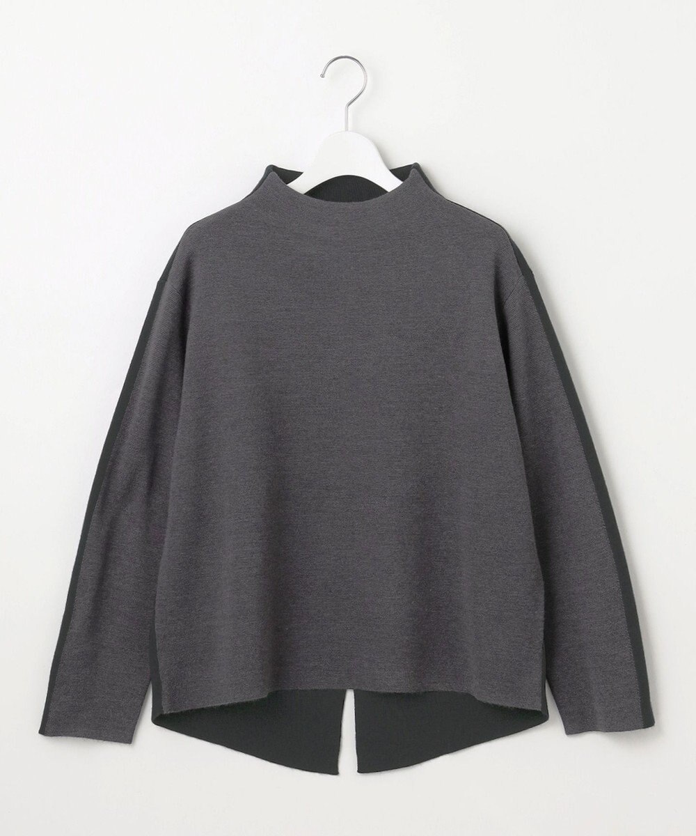 自由区 【セットアップ対応・洗える】ウールミラノボトルネック ニット 