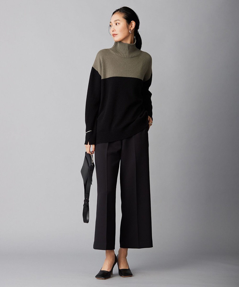 ICB 【洗える】トリプルクロスツイル ワイドパンツ 