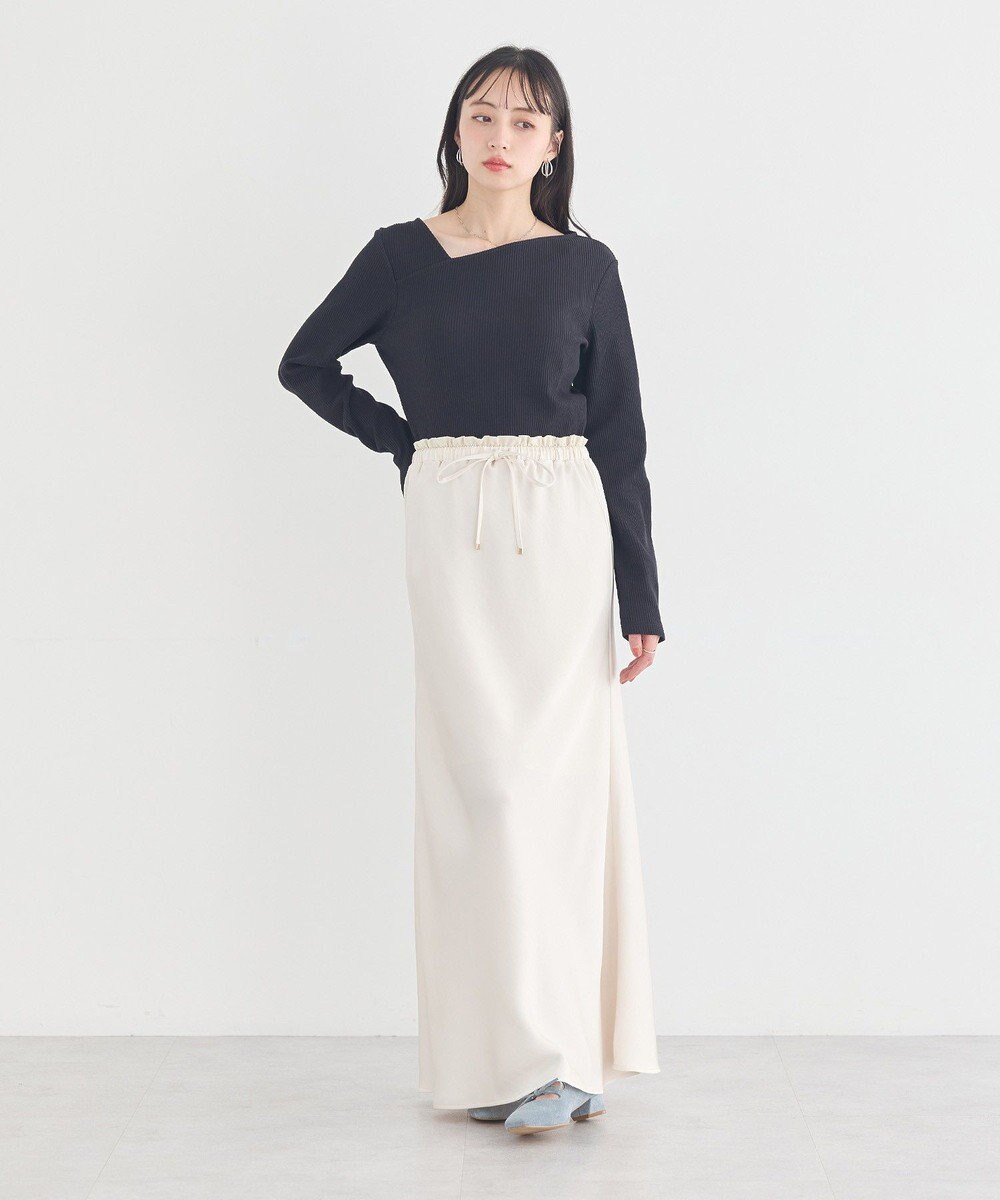 earth music&ecology アシメネックリブプルオーバー 