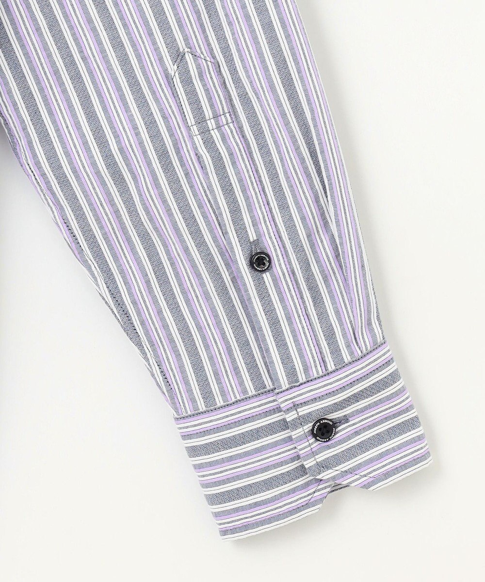 JOSEPH ABBOUD 【キングサイズ・オーガニックコットン使用】 オーガニックコードストライプ シャツ 