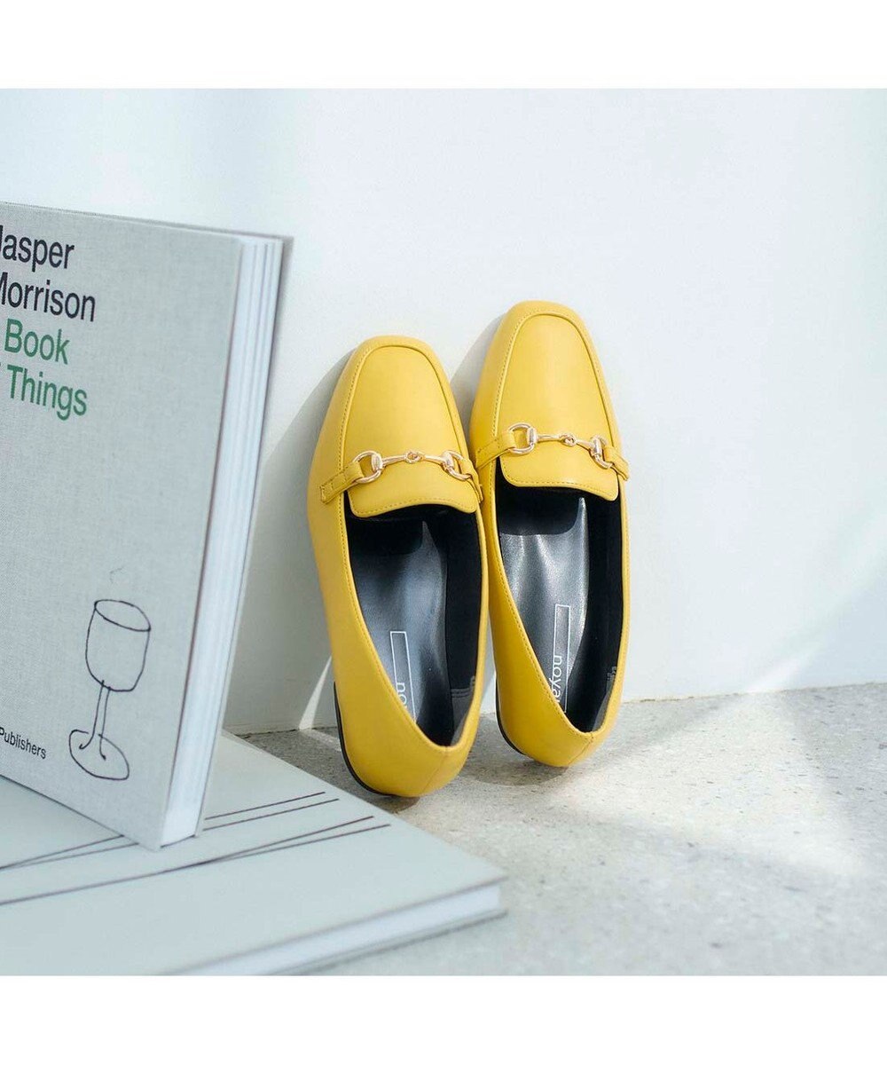 MODE ET JACOMO <noyau>スクエアトゥビット付きヒールローファー 