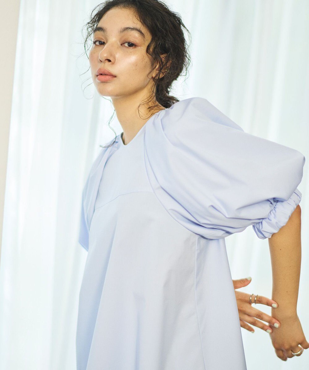 #Newans サークルスリーブAラインブラウス 