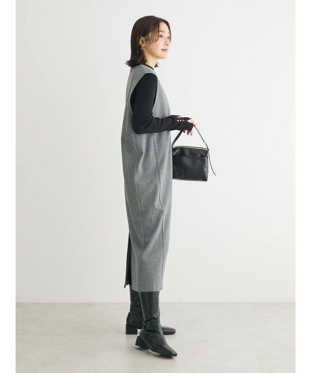 Green Parks 柄圧縮ポンチキーネックジャンスカ 